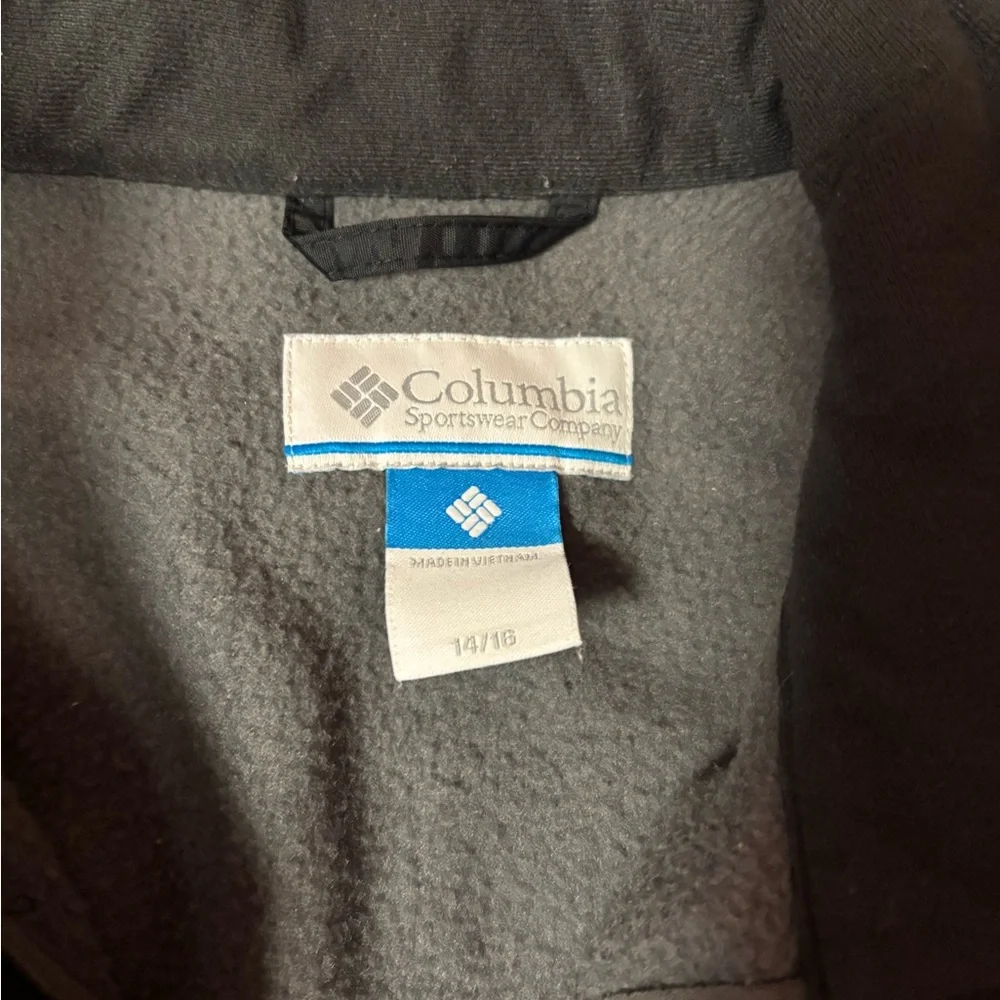 Columbia Boys Black and Gray Performance Jacket with Blue Accents - Picture 2 of 4